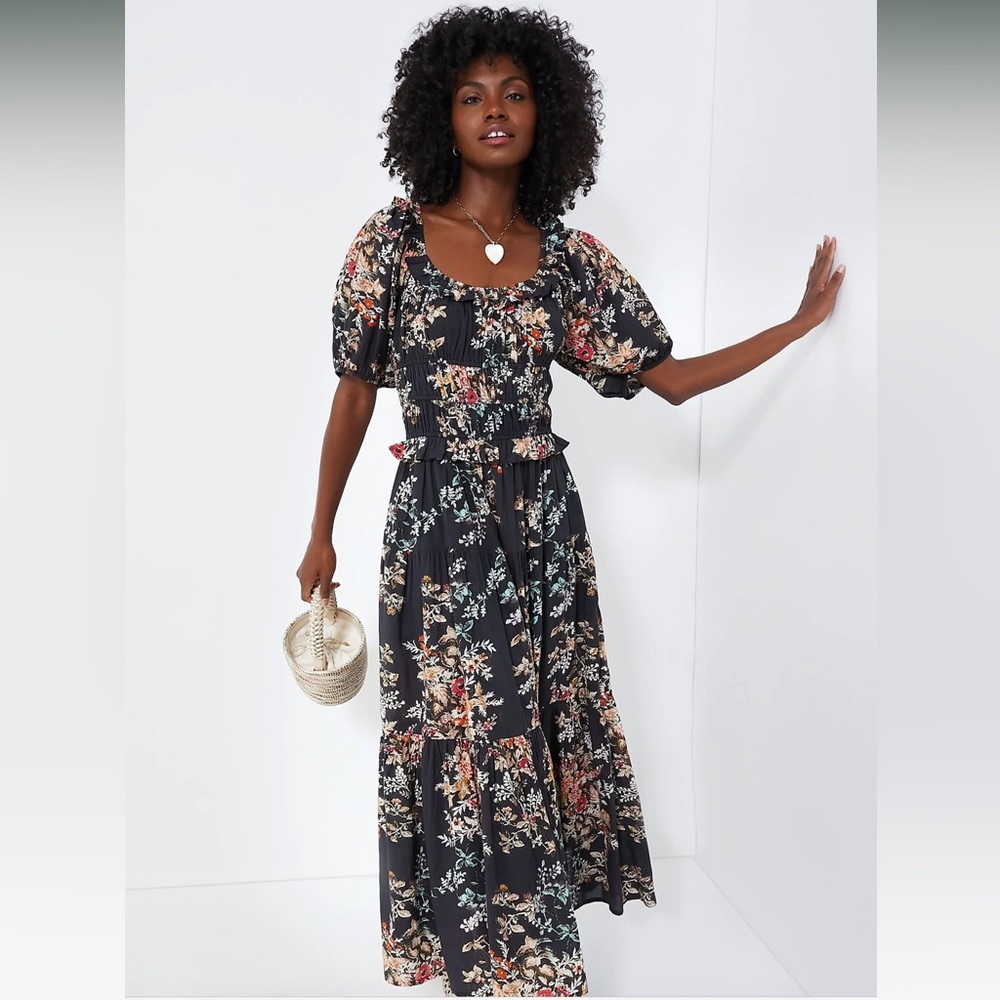 NWT Ro’s Garden Black Germaine Percy Midi Dress!
